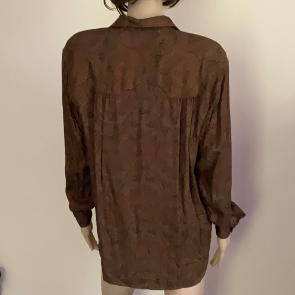 Vintage LizSport Paisley Button Down Blouse - Picture 4 of 9